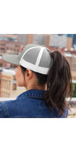 Port Authority® Snapback Ponytail Trucker Cap
